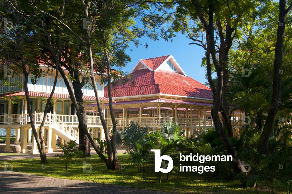 Thailand: Exterior view of the Phra Ratchaniwet Marukhathaiyawan royal palace, Cha-am, Phetchaburi Province