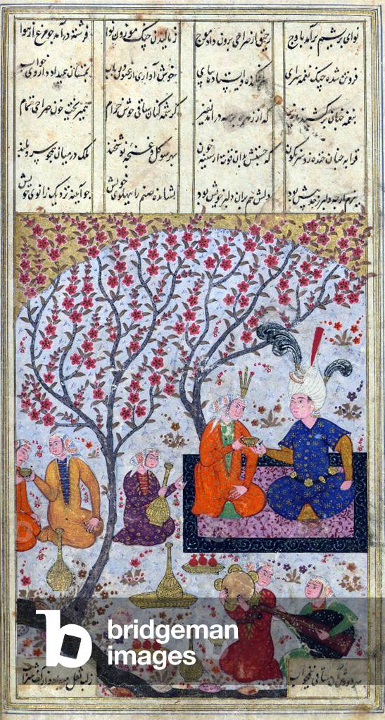 Iran / Persia: Alexander the Great entertains Kanifu, from a Safavid version of 'Khamsah-i Dihlavi ' by Amir Khusraw Dihlavi (c.1253-1325), 1529