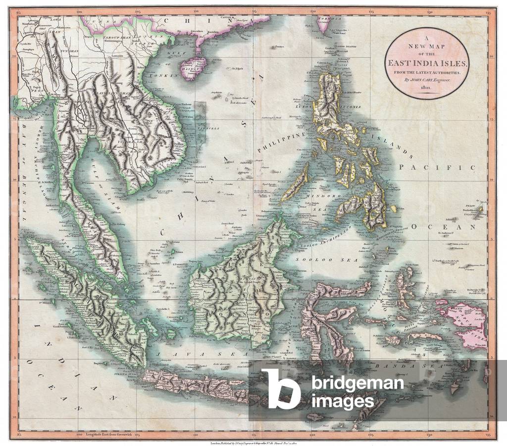  'A New Map of the East India Isles from the Latest Authorities' by John Cary, engraver'. London, 1801