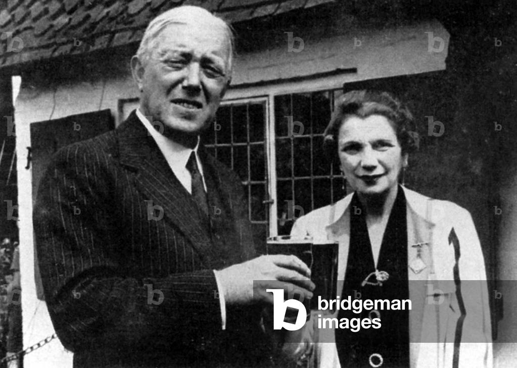 Malaysia: Sir Vyner Brooke, third and last of the 'White Rajahs' of Sarawak with his wife Rani Sylvia Brooke.