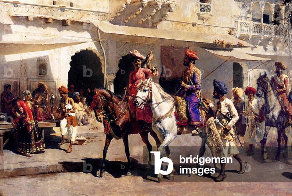 India: Leaving for the Hunt at Gwalior, 1887, by Edwin Lord Weeks.