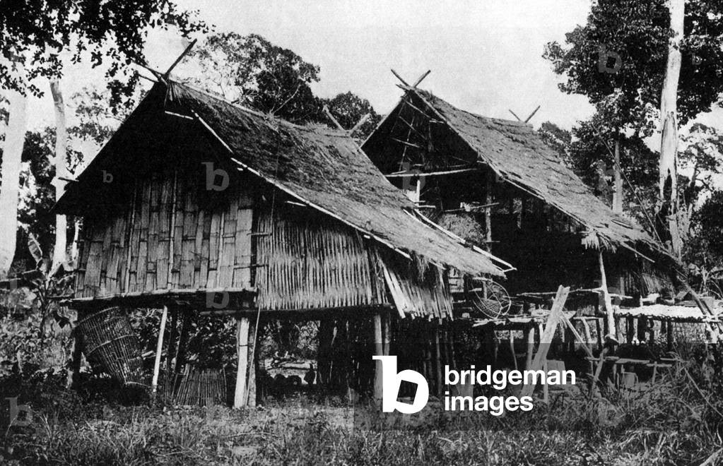 Thailand: A traditional Siamese homestead in Phitsanulok, central Thailand, late-19th century.