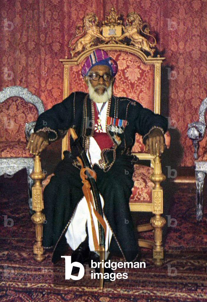 Tanzania / Zanzibar: Sayyid Sir Khalifa II bin Harub Al-Said, Sultan of Zanzibar (r. 1911-1960), c. 1955