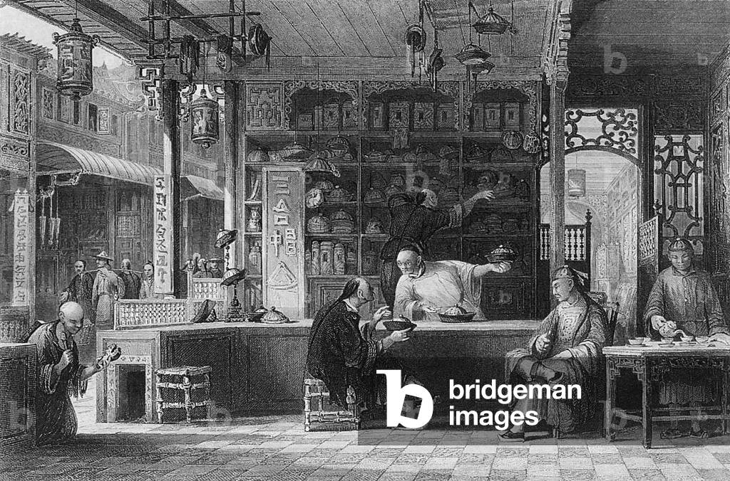 China: A Chinese Hat Shop. Thomas Allom, c. 1845