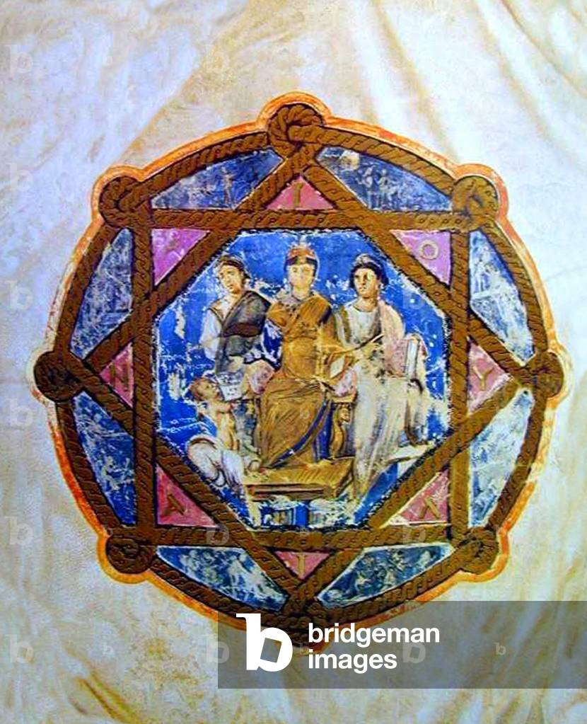 Dedication portrait of Anicia Juliana (462-527/8), daughter of the Byzantine Emperor Anicius Olybrius, from the Codex Vienna Dioscorides, 512 