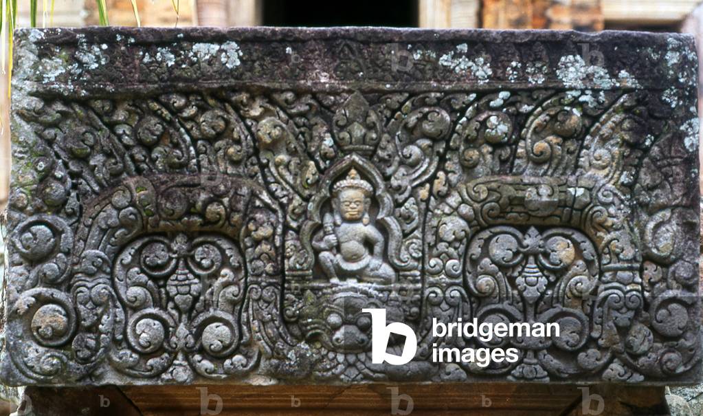 Cambodia: Lintel, Phnom Chisor temple, Takeo Province