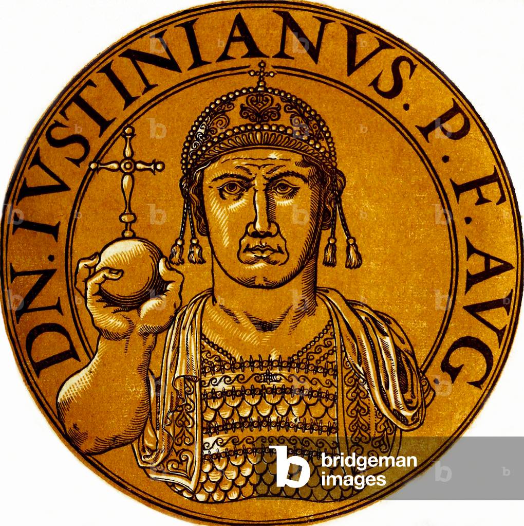 Turkey / Byzantium: Icon of Justinian II (668-711), Byzantine emperor, from the book 