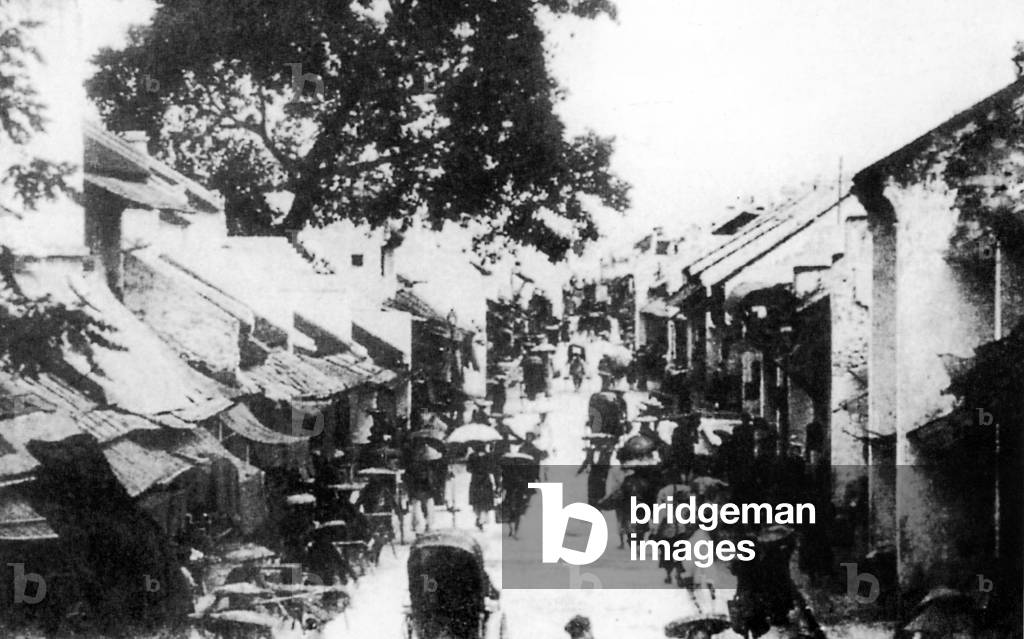 Vietnam: Hang Giay or Shoe Street, Tu Ky District, Hai Duong Province, in the Red River Delta Region, east of Hanoi. (early 20th century)