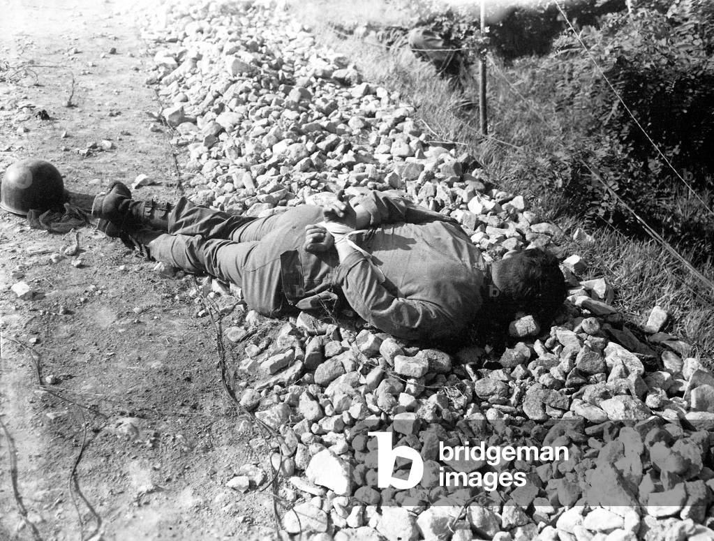 Korea: Soldier of the US 21st Infantry Regiment, 24th Division, captured and executed by North Korean forces, 1950