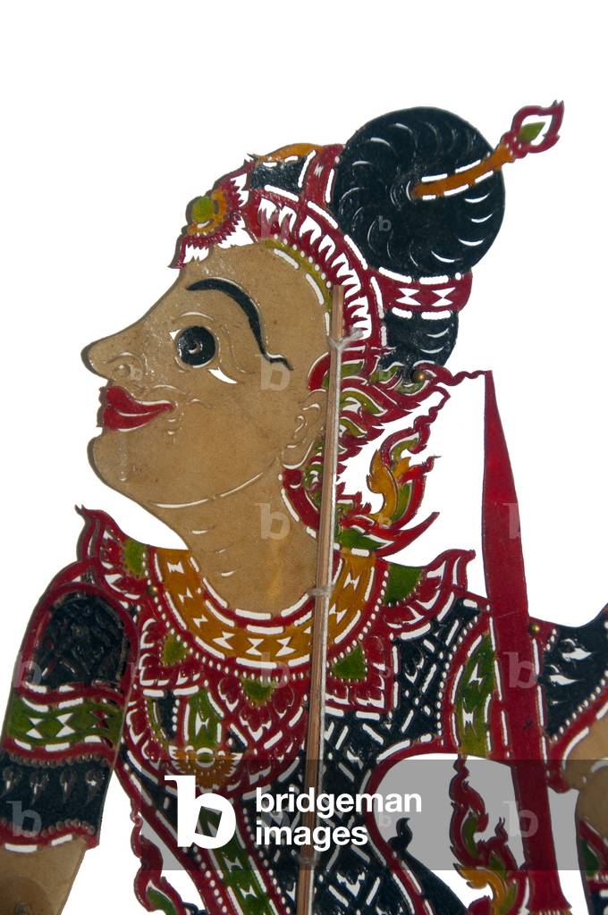 Thailand: Nang talung puppet figure, Shadow Puppet Theatre, Nakhon Sri Thammarat