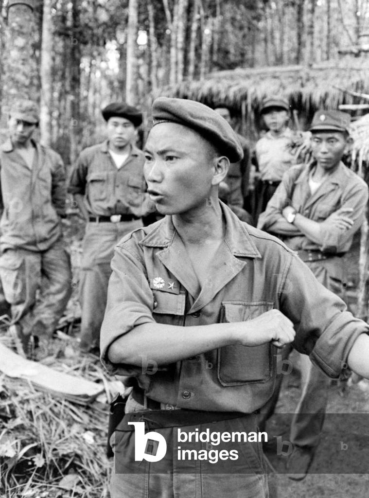 Laos: General Vang Pao in military fatigues during the American 'Secret War' (1960-1973), c. early-1960s