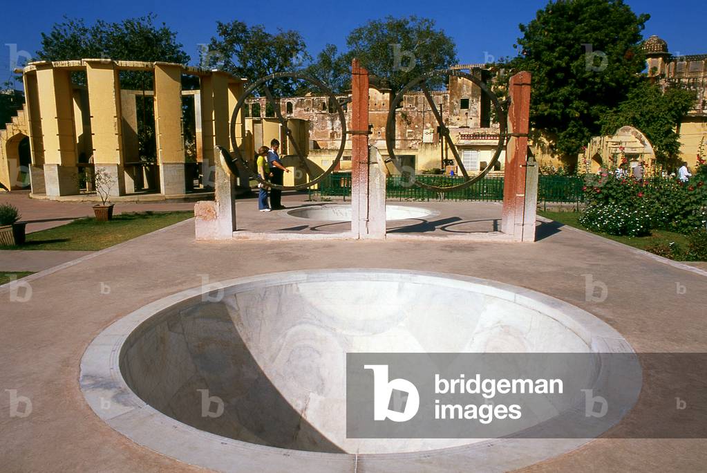 India: Part of the Jantar Mantar, Maharaja Sawai Jai Singh's 1728 astronomical observatory, Jaipur, Rajasthan