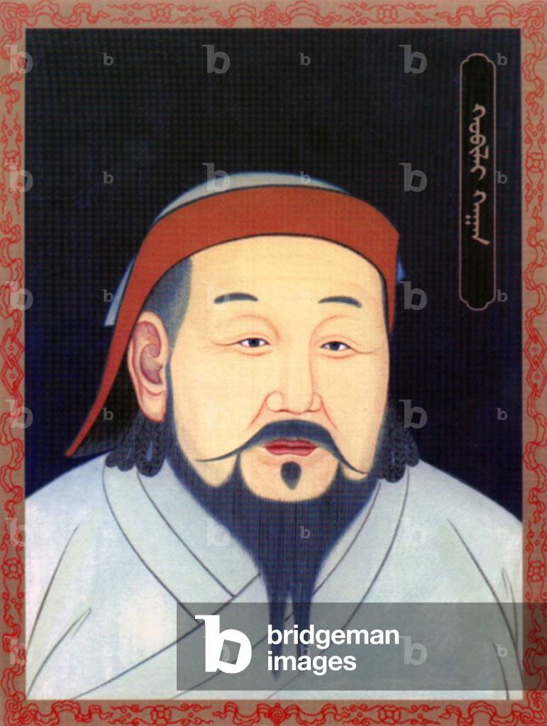 Mongolia / China: Kublai Khan (r.1260-1294), 5th Khagan of the Mongol Empire. Founder and First Yuan Emperor Shizu.
