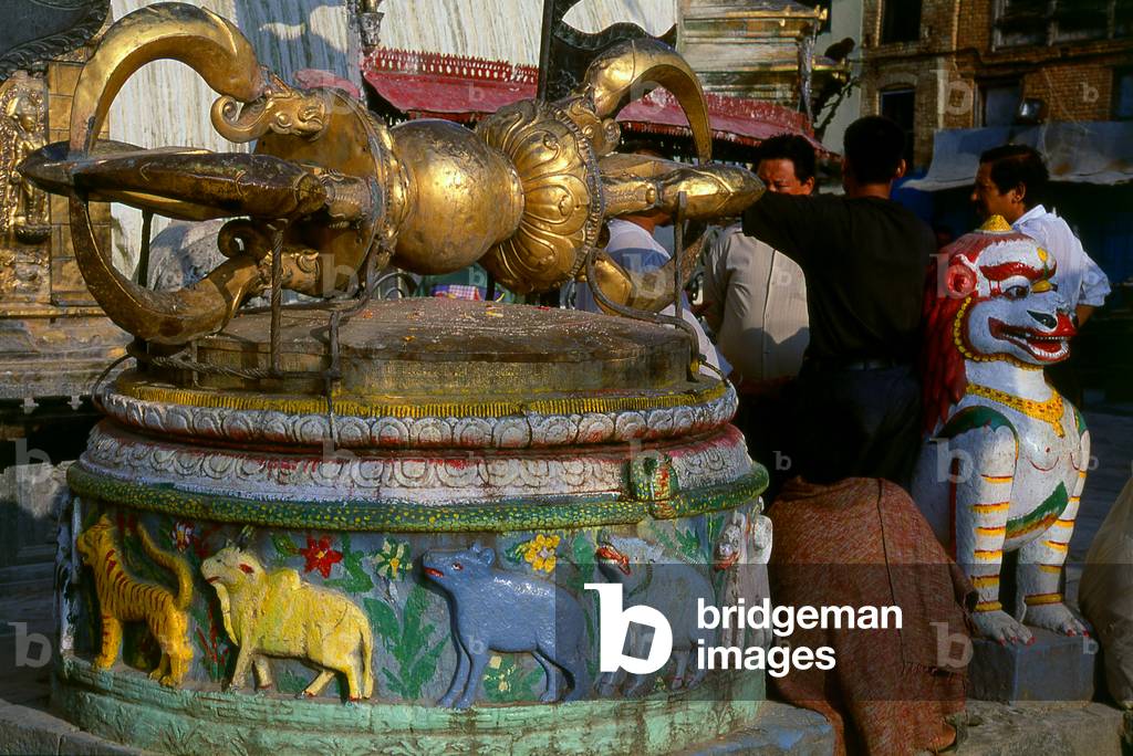 Nepal: Vajra at Swayambhunath (Monkey Temple)