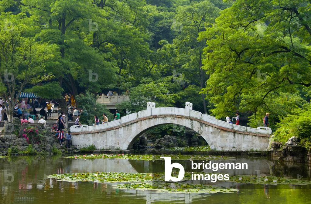 China: Arched bridge in Qianling Shan Park, Guiyang, Guizhou Province