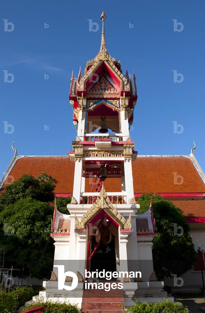 Thailand: Bell and drum tower used for summoning monks, Wat Chalong, Phuket