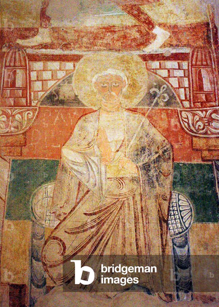 Spain: Saint Baudelio or Baudelius (3rd-4th century CE), fresco from the Hermitage of San Baudelio de Berlanga, Soria, c. 1125
