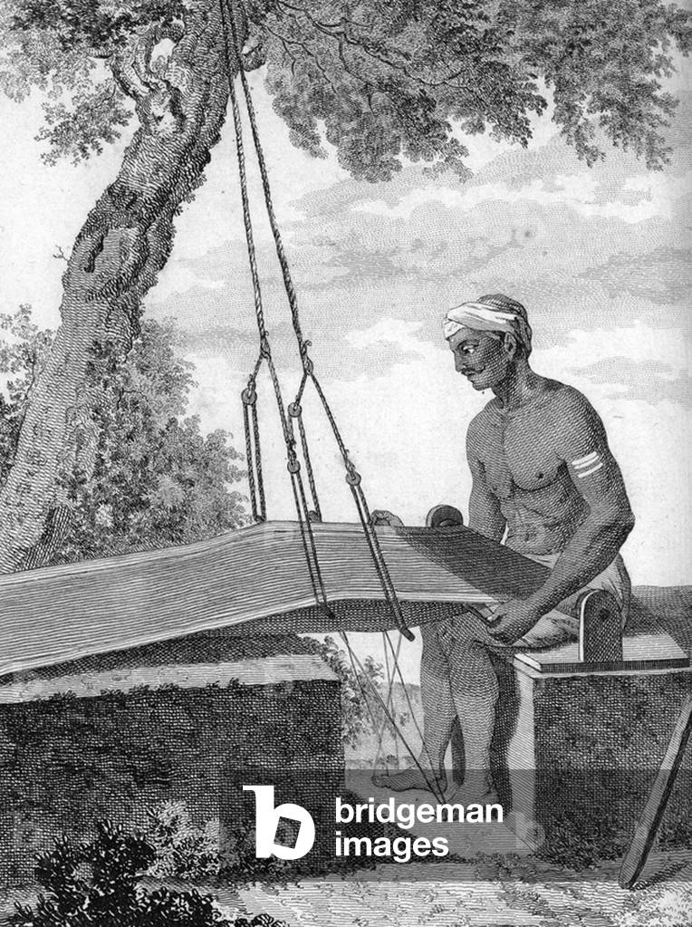 India: A weaver (Pierre Sonnerat, 1782).