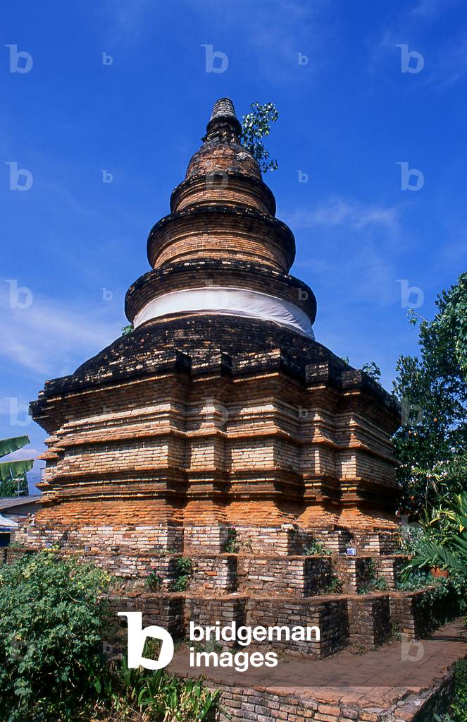 Thailand: Chedi at Wat Lao Hsiang, Rat Chiang Saen Soi 2, Chiang Mai