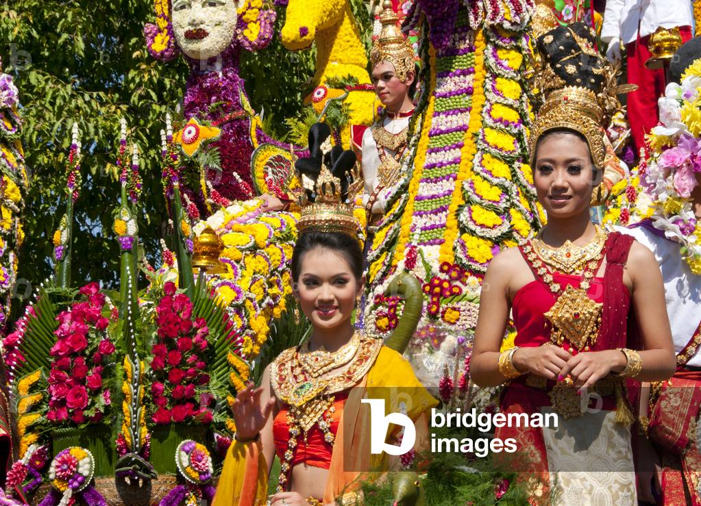 Thailand: Festival beauties, Chiang Mai Flower Festival Parade, Chiang Mai, northern Thailand