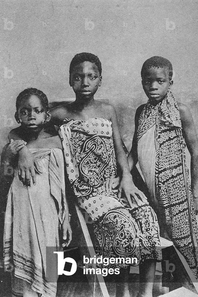 Tanzania / Zanzibar: Three Swahili girls, late 19th century