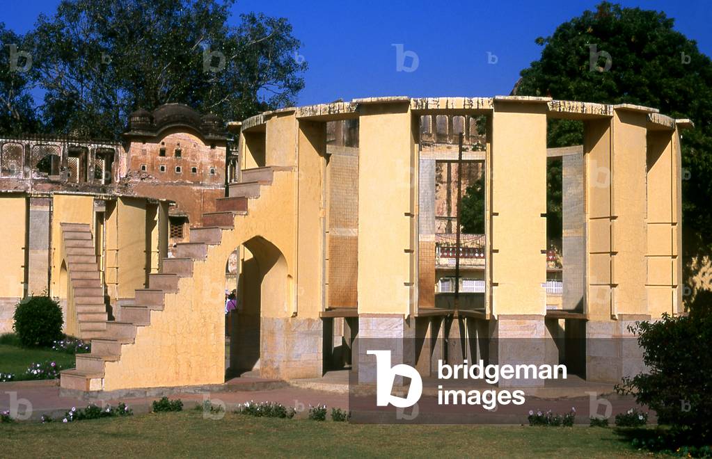 India: Part of the Jantar Mantar, Maharaja Sawai Jai Singh's 1728 astronomical observatory, Jaipur, Rajasthan