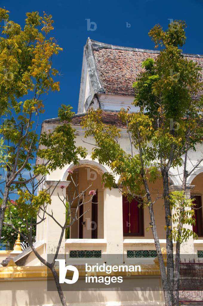 Thailand: Ubosot built in the Southern Thai-Chinese architectural style, Wat Jaeng, Songkhla