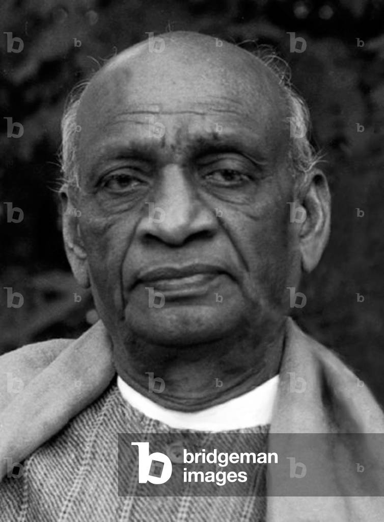 India: Vallabhbhai Jhaverbhai Patel (1875-1950), a leading member of the Indian National Congress and one of the founding father's of the Republic of India, October 1949