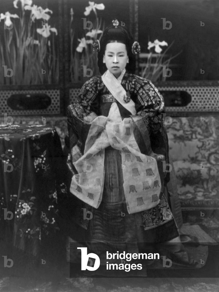 Korea: The Empress of Korea, wife of Gojong Emperor Gwangwu, early 20th century