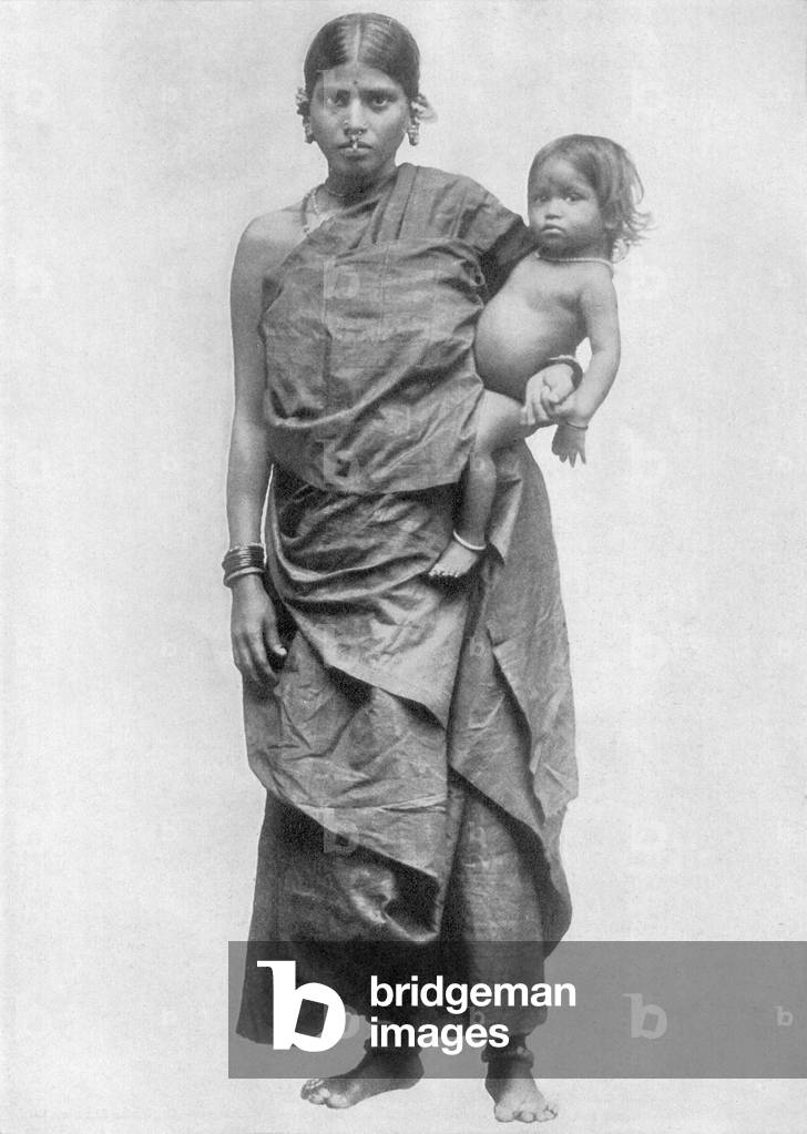 Sri Lanka: Sinhalese mother and child, late 19th century.