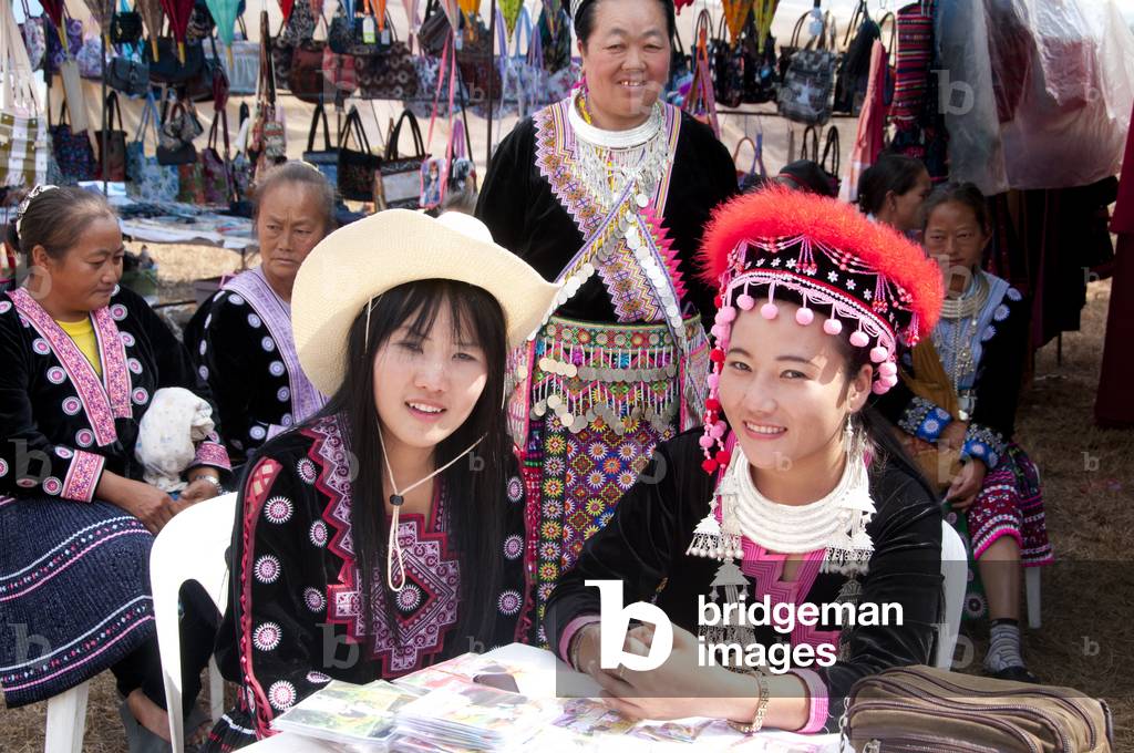 Thailand: CD vendors, Hmong New Year celebrations, Chiang Mai, Northern Thailand