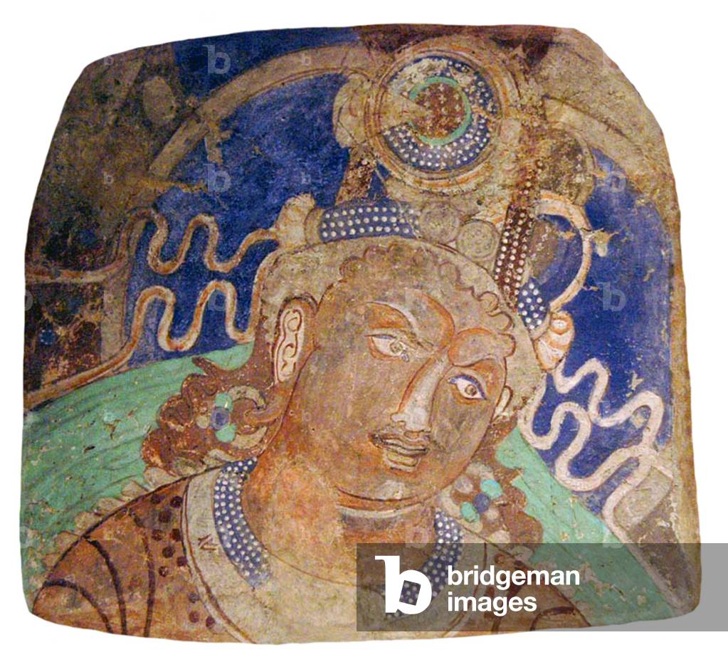 China: Portrait of a Malla prince, Kizil Thousand Buddha Caves, Xinjiang, c. 5th-6th century CE