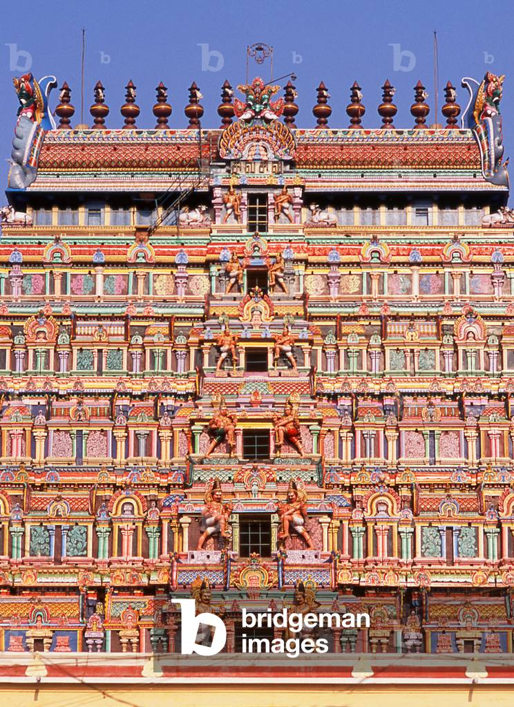 India: East tower, Thillai Nataraja Temple, Chidambaram, Tamil Nadu