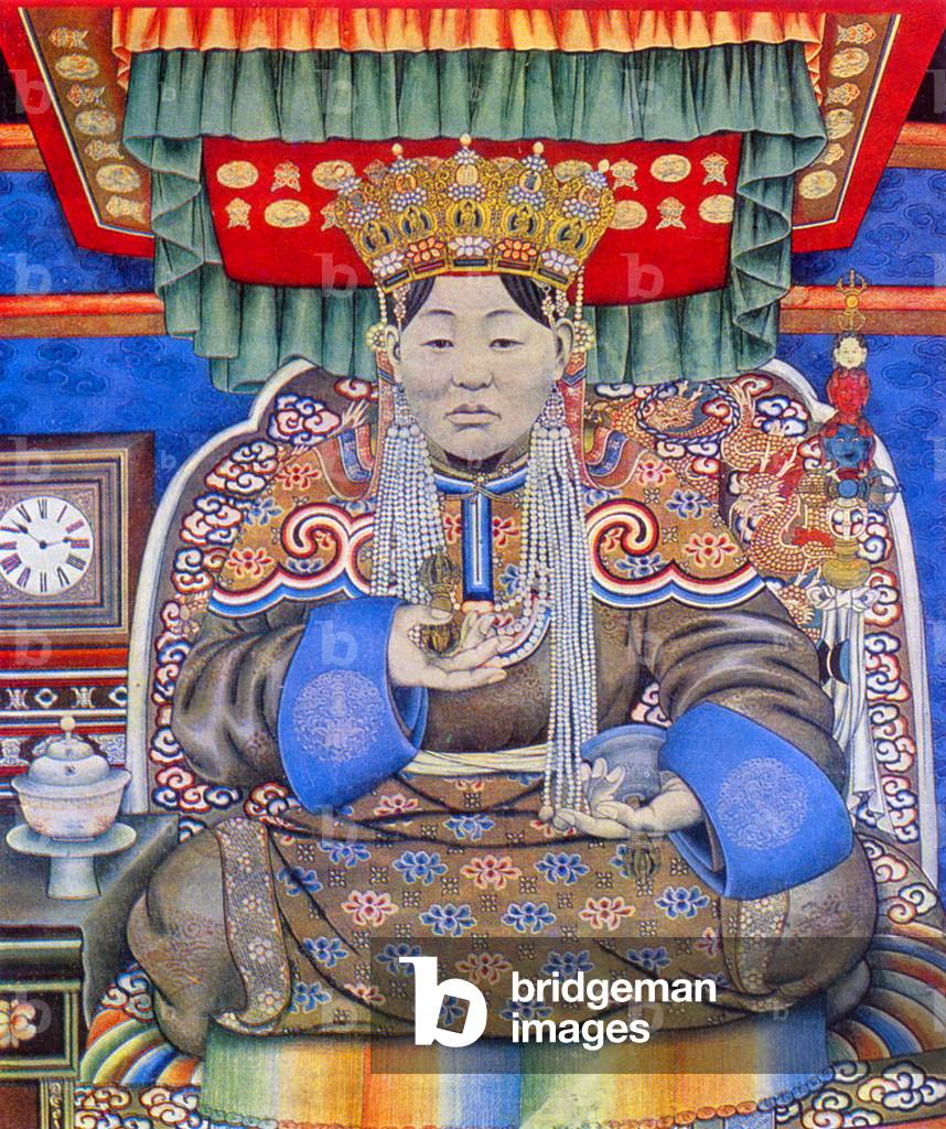 Mongolia: Sharav Dondogdulam, wife of the Eighth Jebtsundamba Khutugtu Bogd Khan, last monarchic ruler of Mongolia.