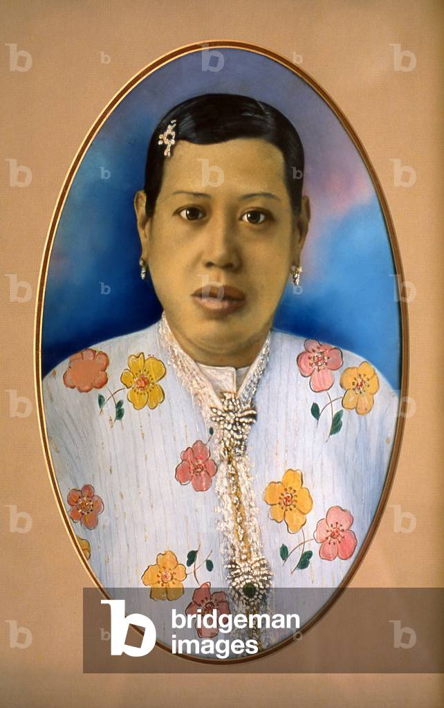 Malaysia: Old portrait of a Peranakan lady in the Baba House Hotel, Malacca