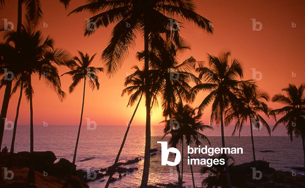 India: Sunset at Vagator Beach, Goa