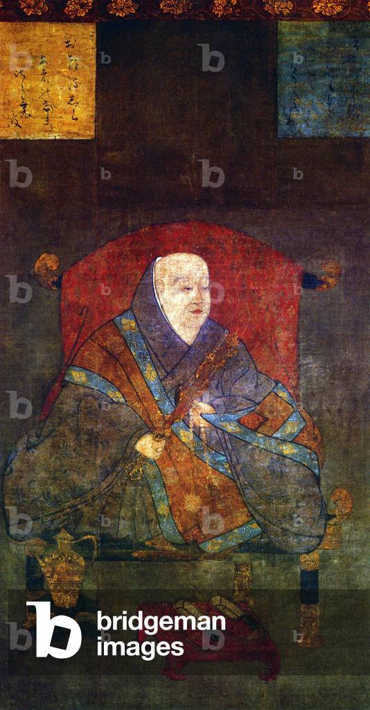 Japan: Emperor Uda, 59th ruler of Japan (notionally r. 887-897). Painting on silk, Ninna Ji Temple, Kyoto, 15th century