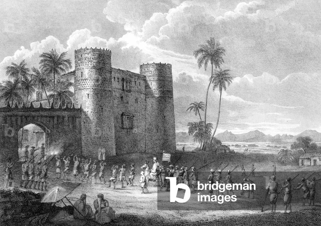 Yemen: The castle of the Sultan of Lahaj, southern Yemen. Henry Salt, c. 1805