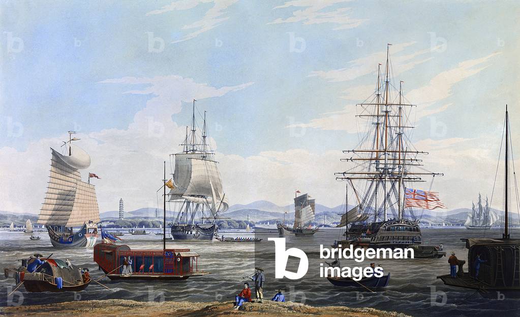 China: 'Whampoa, in China', W.J. Huggins (1781-1845), c. 1840 at the time of the First Opium War (1839-1842)