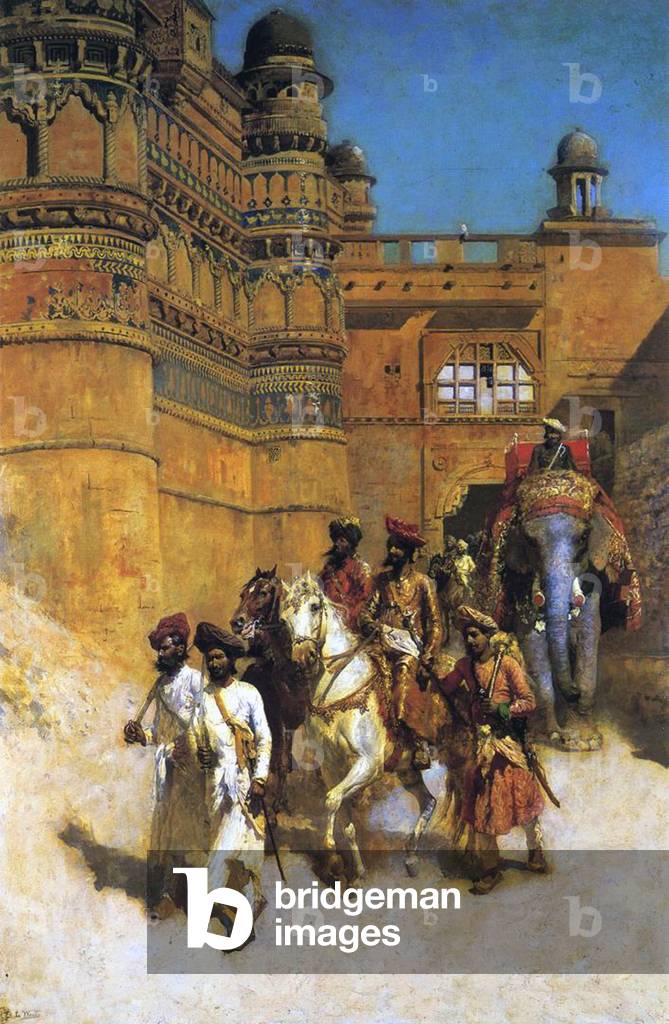 India: The Maharaja of Gwalior before his Palace, 1887, by Edwin Lord Weeks.