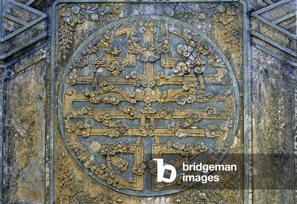 Vietnam: Detail at the Tomb of Emperor Dong Khanh, Hue