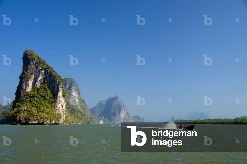 Thailand: Longtail boat, Ao Phang Nga (Phangnga Bay) National Park, Phang Nga Province