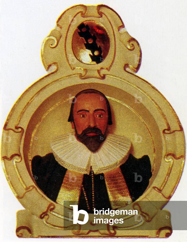 Britain/ Iraq: A memorial stone to John Eldred (1552 - 1632), an English merchant and spice trader who later became one of the directors of the East India Company.