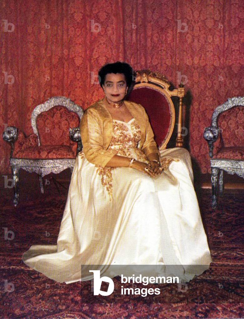 Tanzania / Zanzibar: Sultana Sayyida Matuka bint Hamud Al-Busaid, wife of Sayyid Sir Khalifa II bin Harub Al-Said, Sultan of Zanzibar (r. 1911-1960), c. 1955