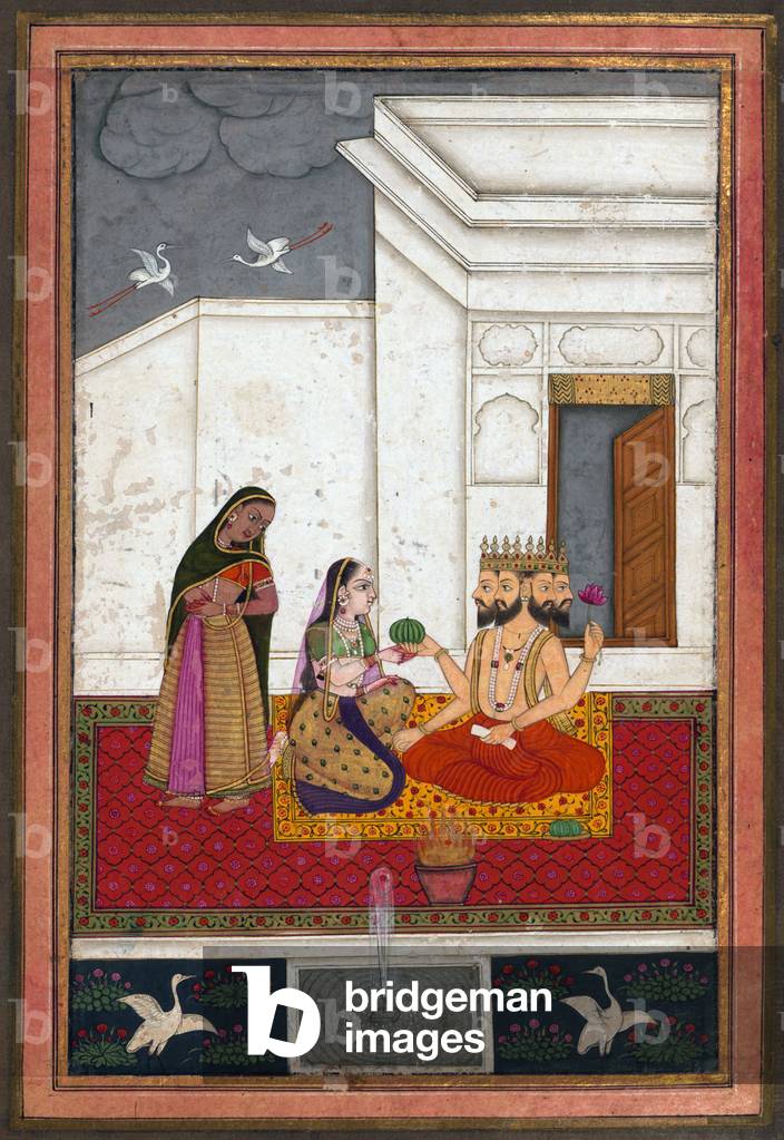 India: 'Khambhavati Ragini'. From an album or muraqqa' compiled in the Deccan in the late 19th century CE