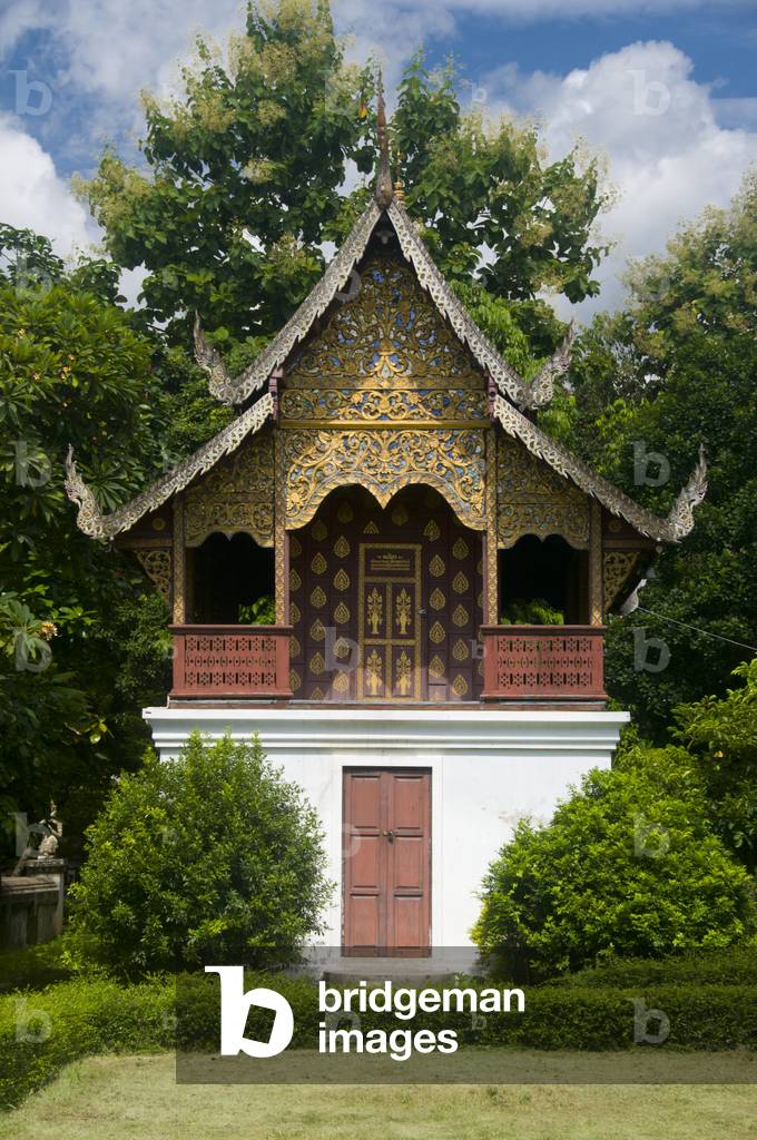 Thailand: Ho trai (library), Wat Chiang Man, Chiang Mai