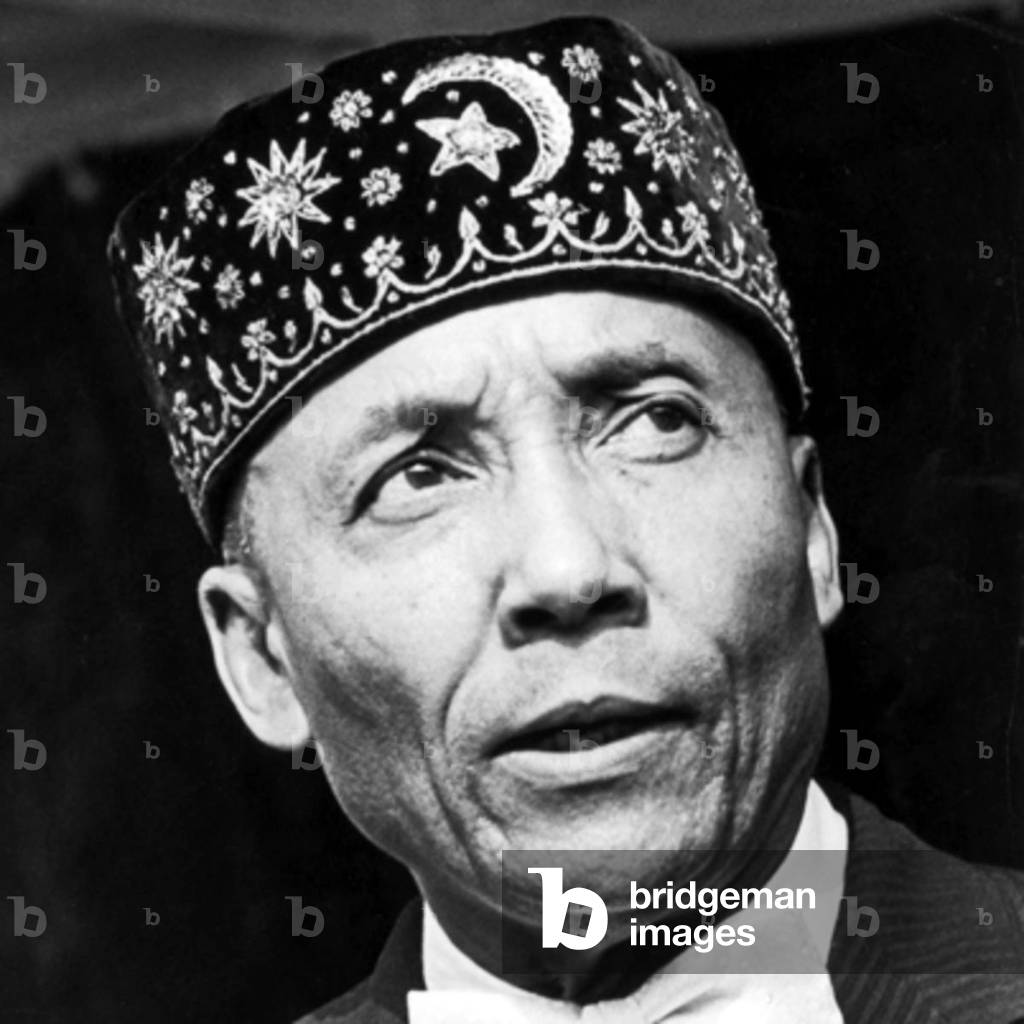 America / USA: Elijah Muhammad (1897-1975), born Elijah Robert Poole, Black Rights advocate and leader of the Nation of Islam from 1934-1975