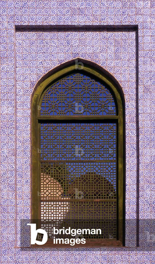 China: Window detail, Yusuf Has Hajib Mausoleum (Yusup Has Mazar), Kashgar, Xinjiang Province