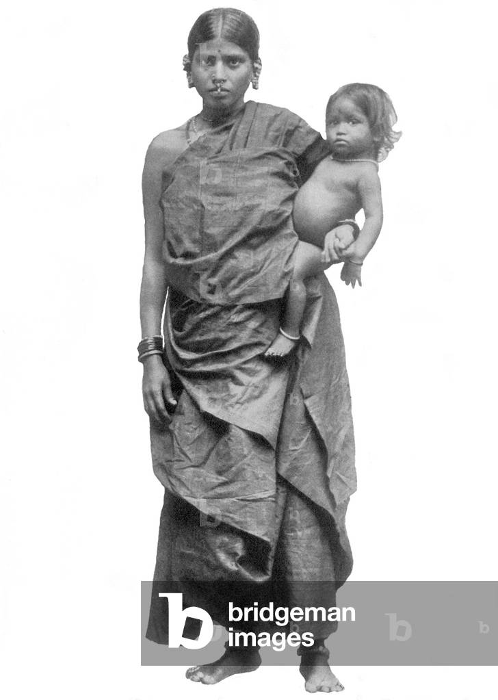 Sri Lanka: Sinhalese mother and child, late 19th century
