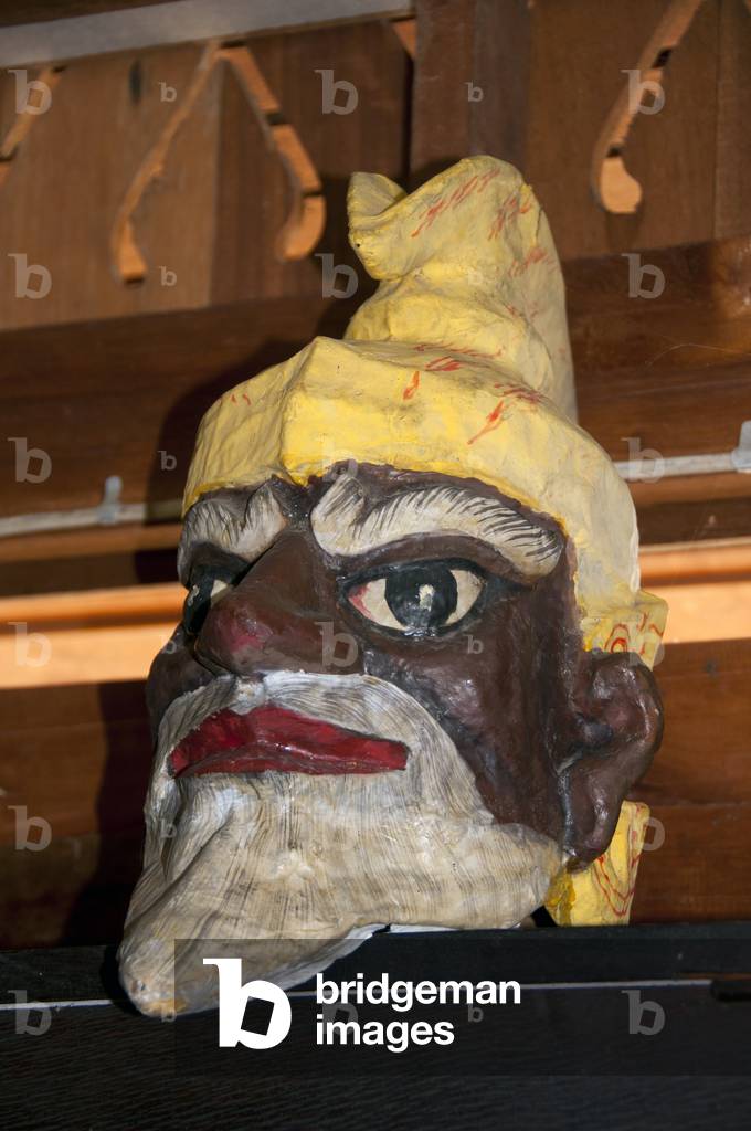 Thailand: Masks at the Shadow Puppet Theatre, Nakhon Sri Thammarat